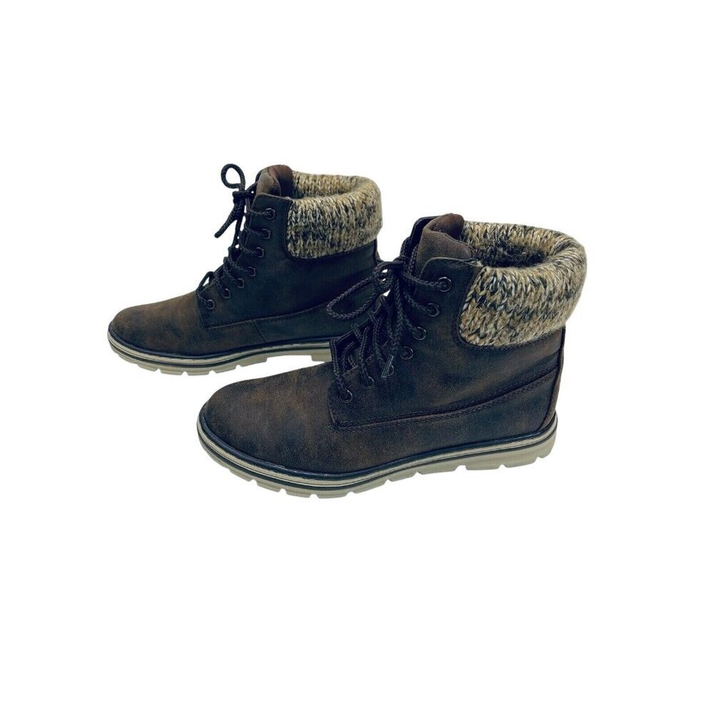 Cliffs by White Mountain Women’s Lace up Hiker Style Bootie Brown Leather Sz 6.5 - Picture 5 of 11